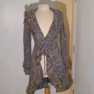 Knitted long jacket